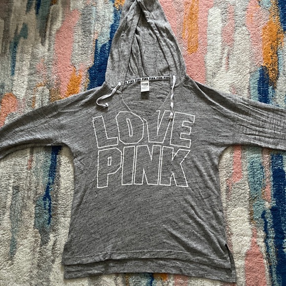 PINK Victoria's Secret Tops - Victoria's Secret Pink Everyday Lounge Campus Pullover Hoodie Shirt